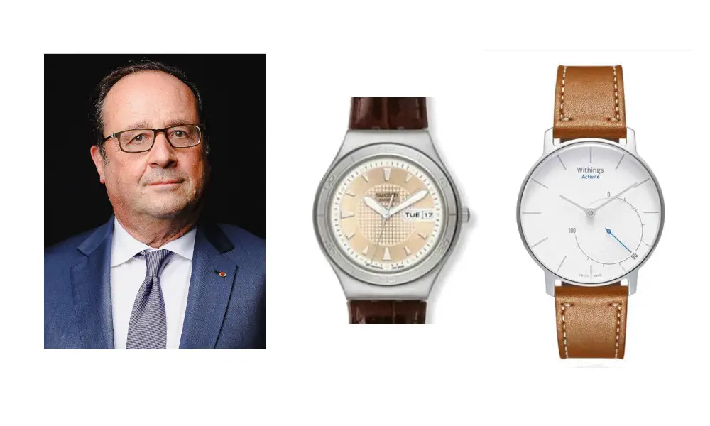 montres de François Hollande alors président de la république de France