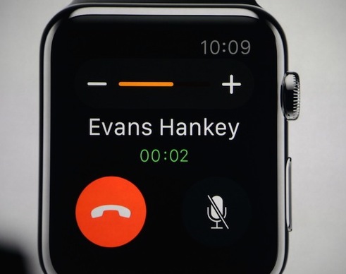Appel téléphonique sur Apple Watch