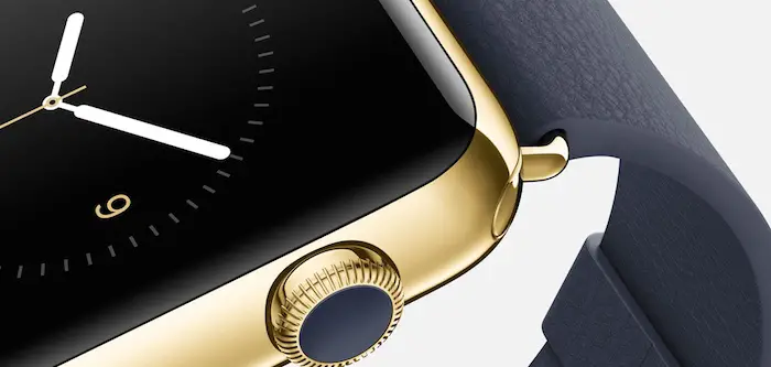 Montre connectée Apple Watch en or "gold"