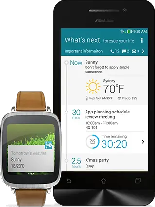 application smartphone asus zenwatch