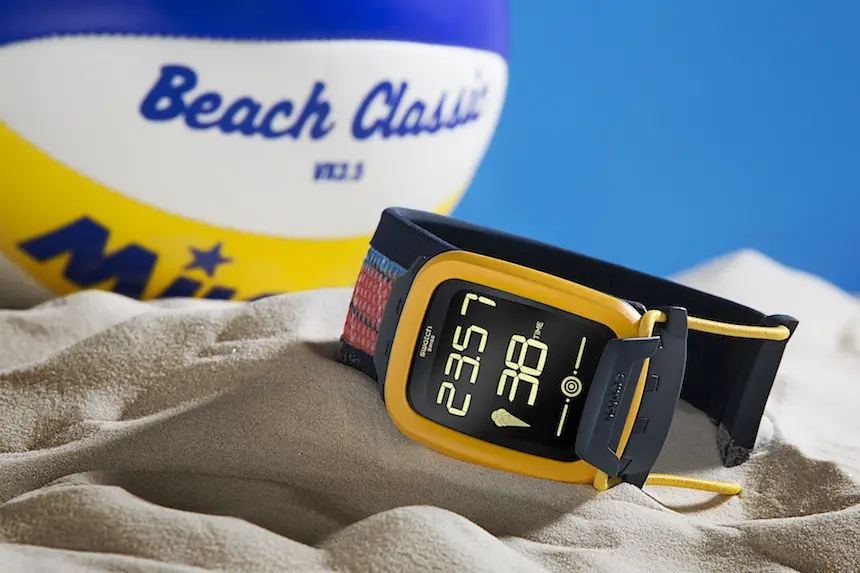 la montre connectée Swatch pour le Beach Volley