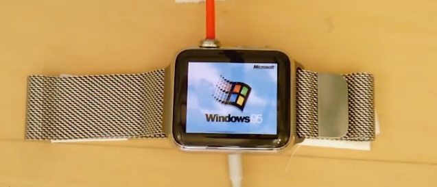 Windows 95 sur une montre connectée Apple Watch