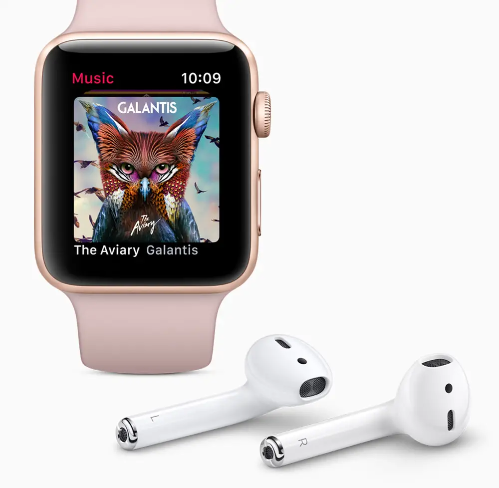 apple watch series 3 et écouteurs bluetooth