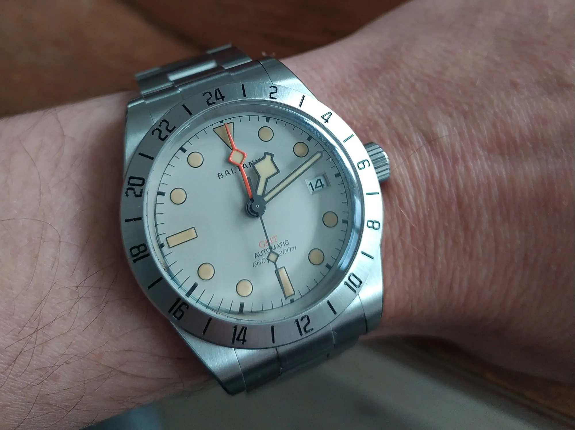 Baltany S6073AB GMT NH34 explorer II 