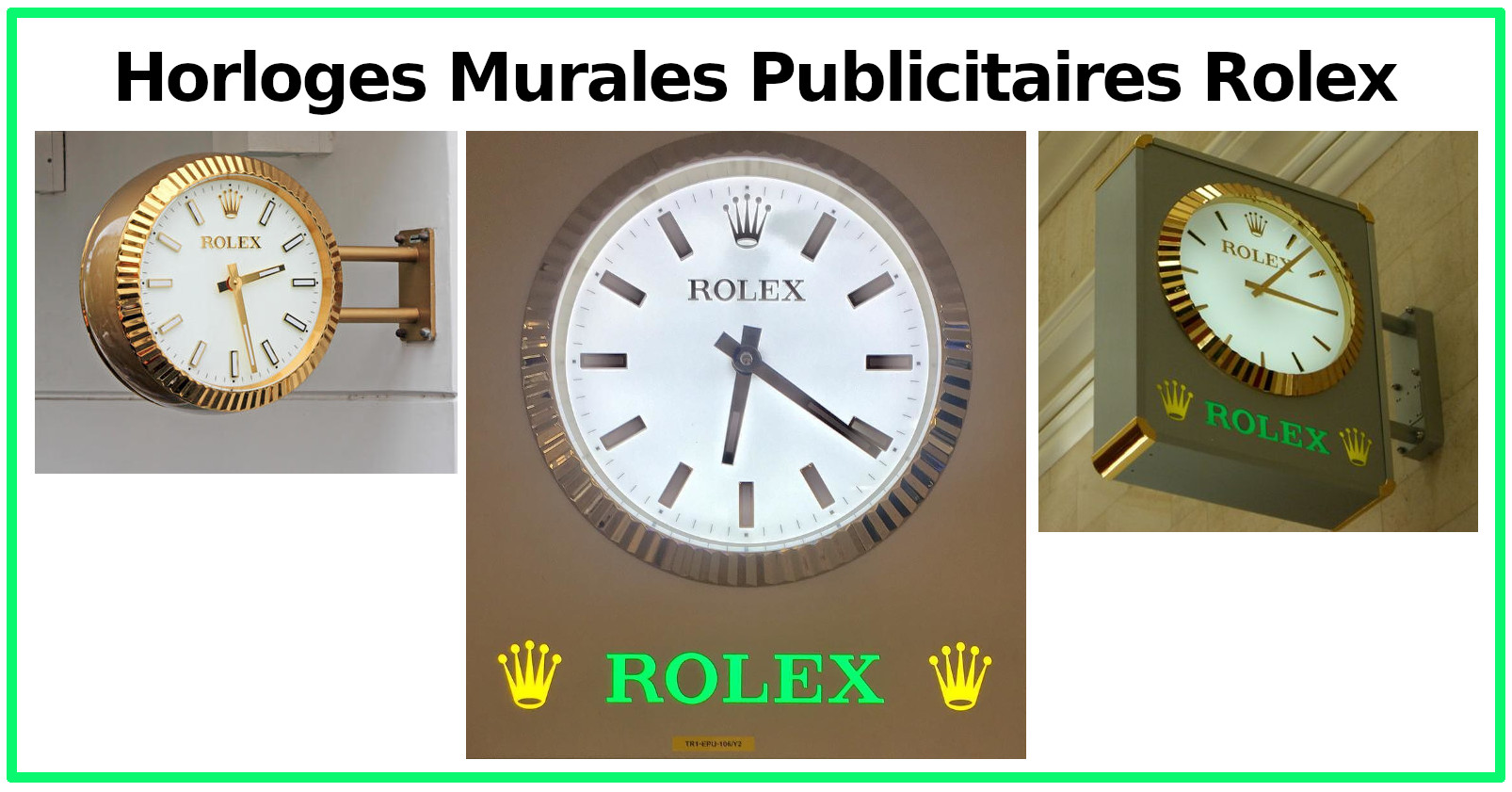 Rolex horloge murale publicitaire
