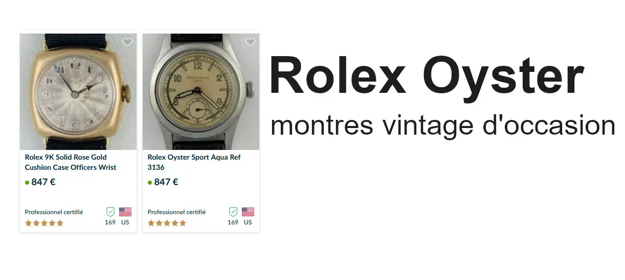 Rolex oyster d'occasion