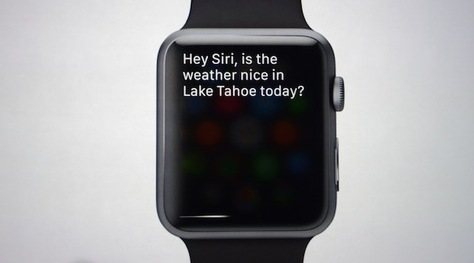 Siri sur montre Apple Watch