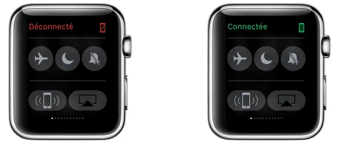 vérifier la connexion de l'apple watch