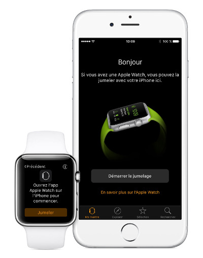 procédure de jumelage de l'iPhone avec l'Apple Watch
