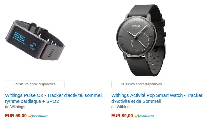 Promotion sur la montre connectée Withings Activité Pop