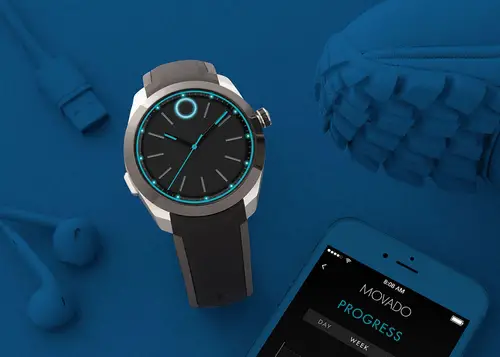 Montre connectée Movado et application smartphone