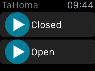 Tahoma Home control sur Apple Watch