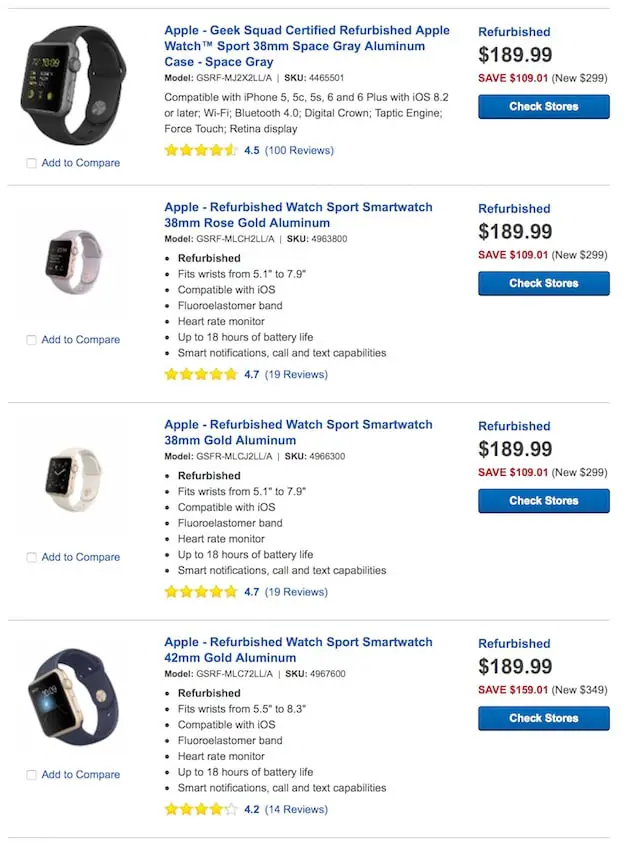 Apple watch pas chère chez Best Buy