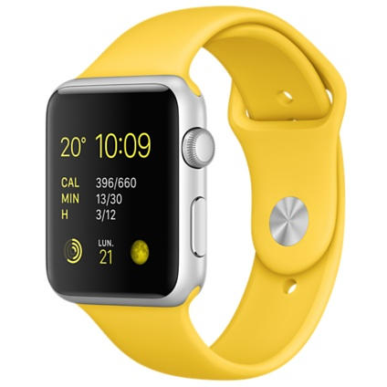 apple watch sport jaune