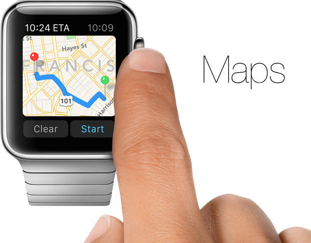 Maps et navigation sur Apple Watch