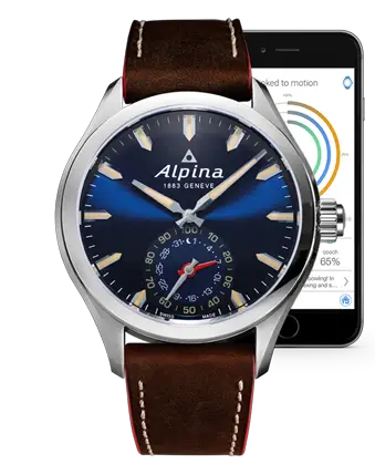 Alpina smartwatch bleue
