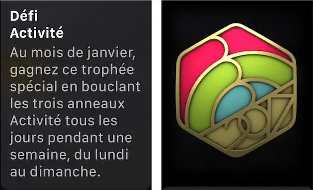 trophee activité apple watch janvier 2017