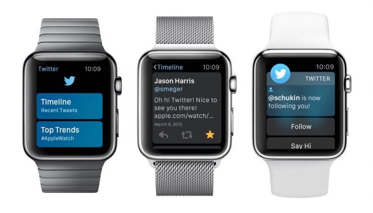 twitter parti de l'apple watch