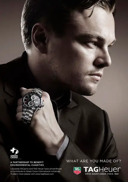 dicaprio tag heuer montre