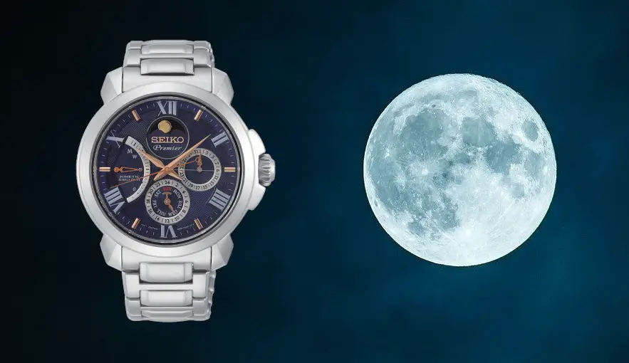 montre quartz phase de lune